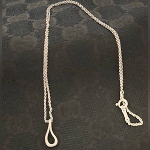 925 Sterling Silver Tiffany & Co. Open Teardrop Necklace